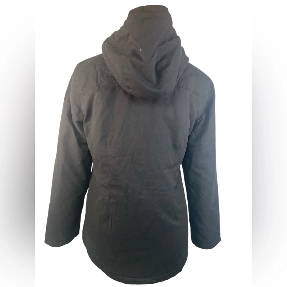 Free Country (NWT) Black Hooded Canvas Cascade Riva Jacket Women’s Medium